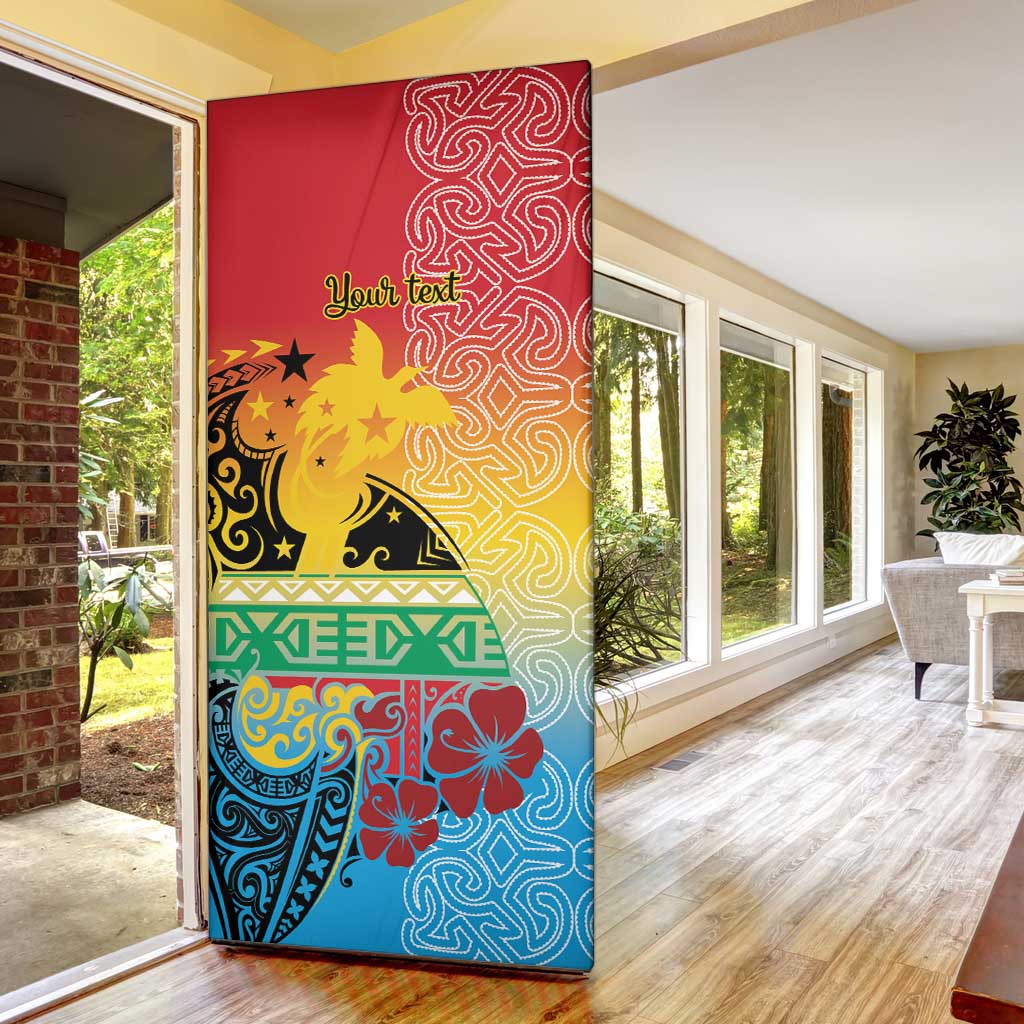 Personalised Torba PNG Day Door Cover Oro Tapa Pattern - Polynesian Pride