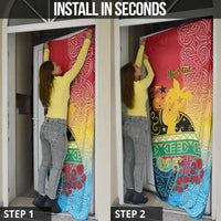 Personalised Torba PNG Day Door Cover Oro Tapa Pattern - Polynesian Pride