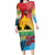 Personalised Torba PNG Day Family Matching Long Sleeve Bodycon Dress and Hawaiian Shirt Oro Tapa Pattern - Polynesian Pride