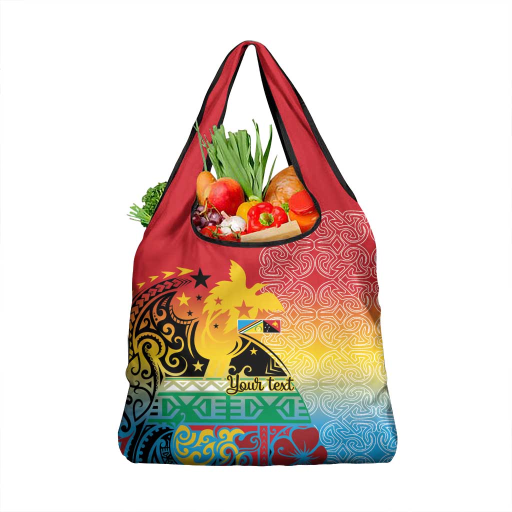 Personalised Torba PNG Day Grocery Bag Oro Tapa Pattern - Polynesian Pride