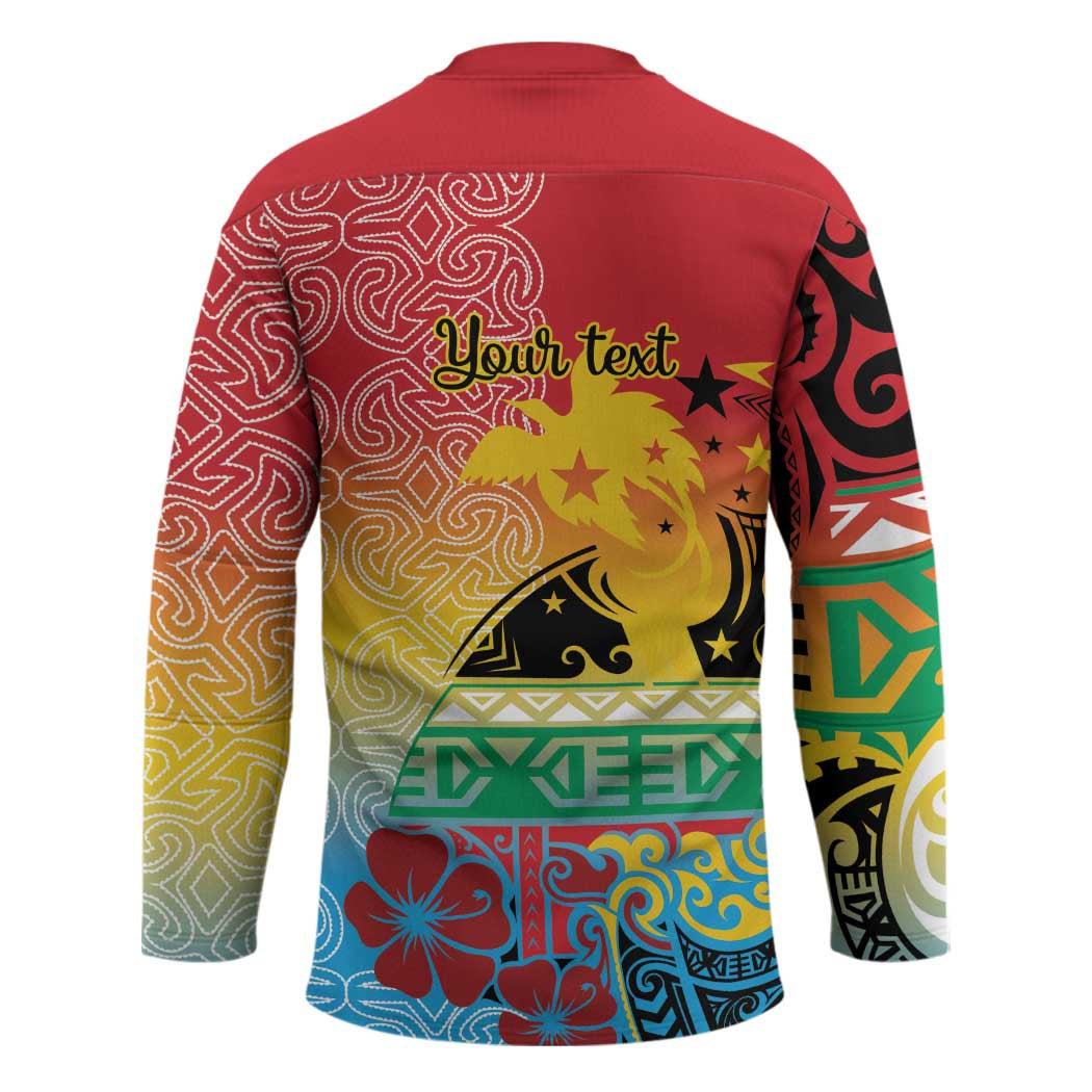 Personalised Torba PNG Day Hockey Jersey Oro Tapa Pattern - Polynesian Pride