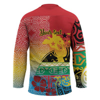 Personalised Torba PNG Day Hockey Jersey Oro Tapa Pattern - Polynesian Pride