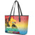 Personalised Torba PNG Day Leather Tote Bag Oro Tapa Pattern - Polynesian Pride