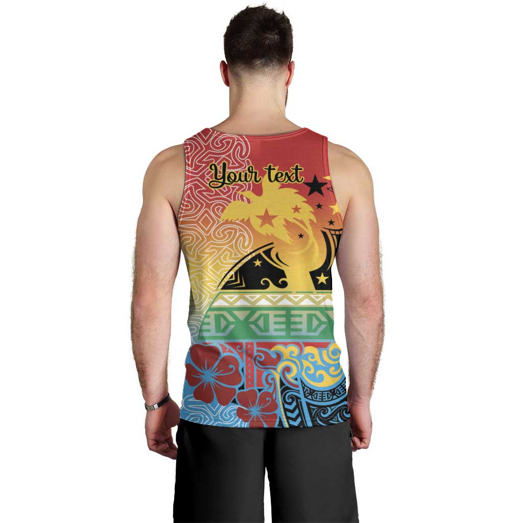 Personalised Torba PNG Day Men Tank Top Oro Tapa Pattern - Polynesian Pride