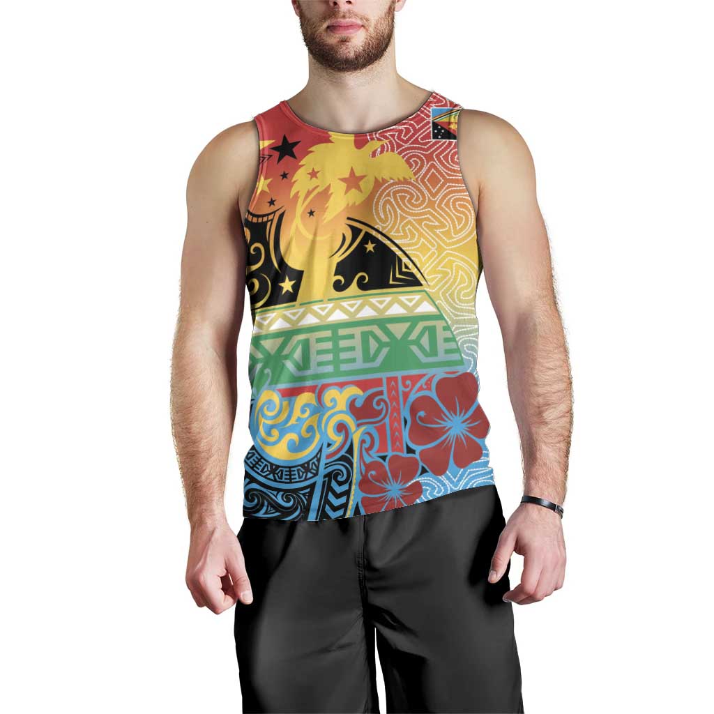 Personalised Torba PNG Day Men Tank Top Oro Tapa Pattern - Polynesian Pride