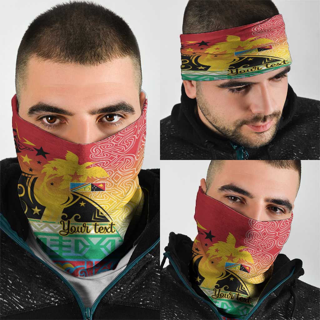 Personalised Torba PNG Day Neck Gaiter Oro Tapa Pattern - Polynesian Pride