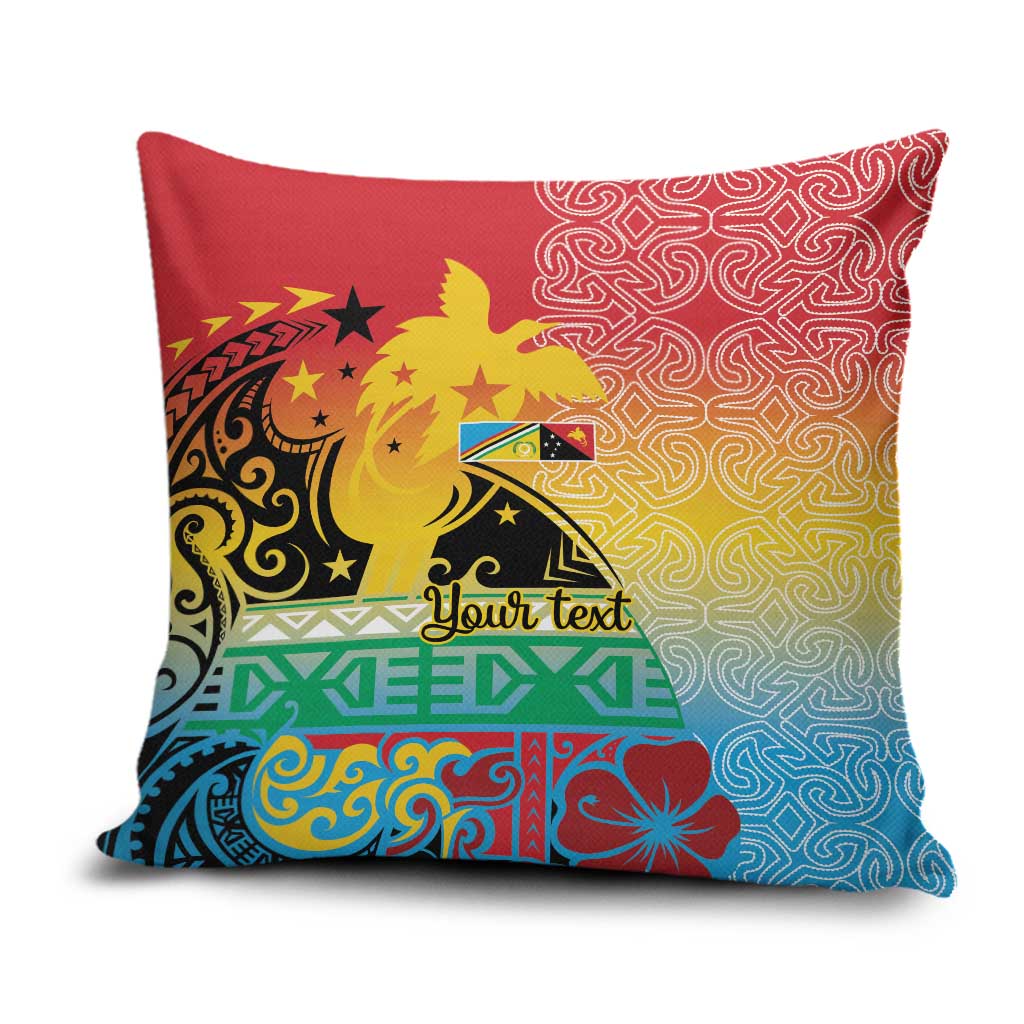Personalised Torba PNG Day Pillow Cover Oro Tapa Pattern - Polynesian Pride