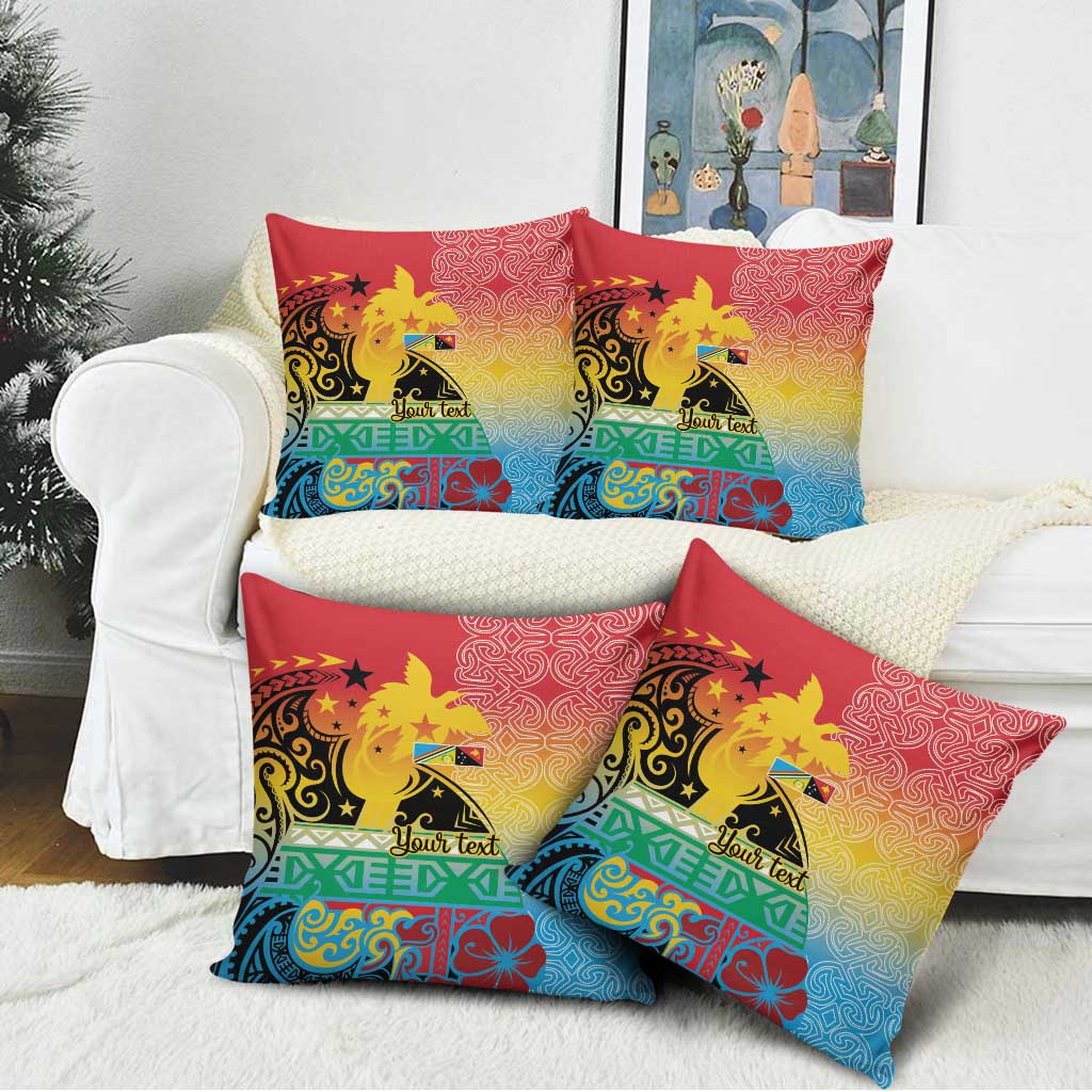 Personalised Torba PNG Day Pillow Cover Oro Tapa Pattern - Polynesian Pride