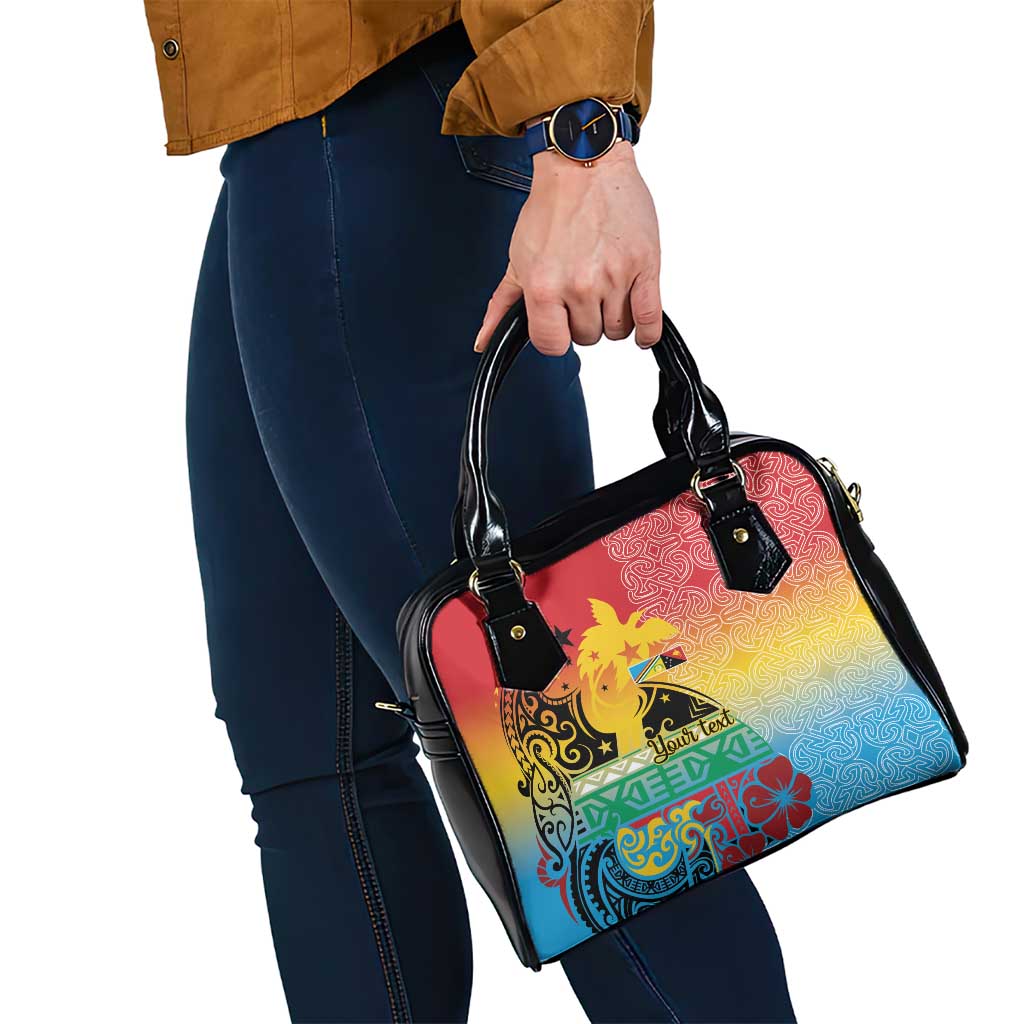Personalised Torba PNG Day Shoulder Handbag Oro Tapa Pattern - Polynesian Pride