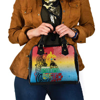 Personalised Torba PNG Day Shoulder Handbag Oro Tapa Pattern - Polynesian Pride