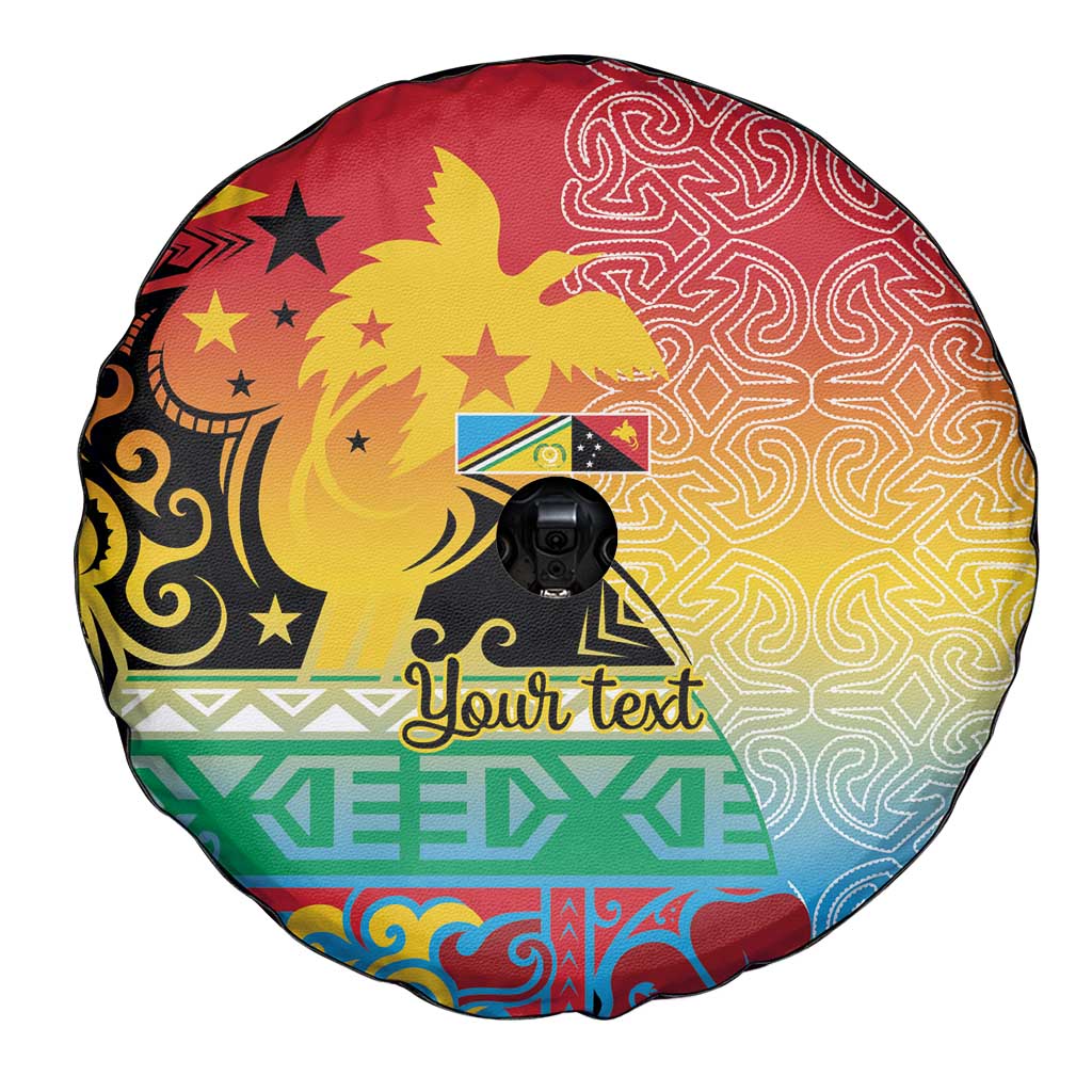 Personalised Torba PNG Day Spare Tire Cover Oro Tapa Pattern - Polynesian Pride