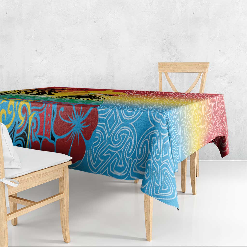 Personalised Torba PNG Day Tablecloth Oro Tapa Pattern - Polynesian Pride