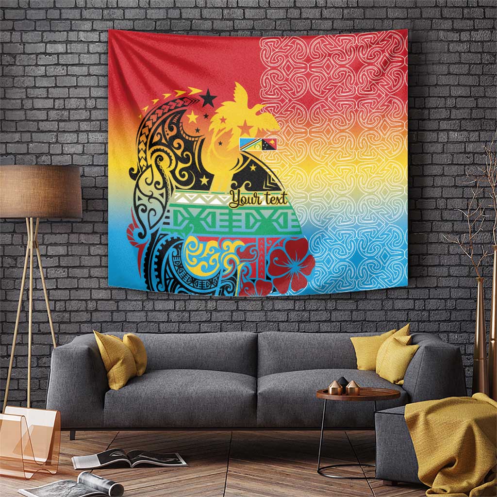 Personalised Torba PNG Day Tapestry Oro Tapa Pattern - Polynesian Pride