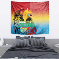 Personalised Torba PNG Day Tapestry Oro Tapa Pattern - Polynesian Pride