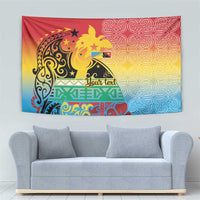 Personalised Torba PNG Day Tapestry Oro Tapa Pattern - Polynesian Pride