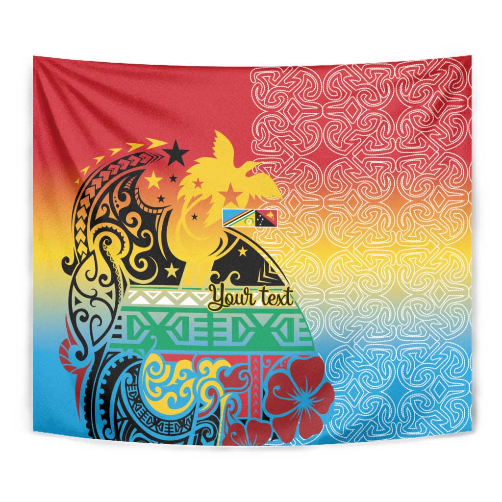 Personalised Torba PNG Day Tapestry Oro Tapa Pattern - Polynesian Pride