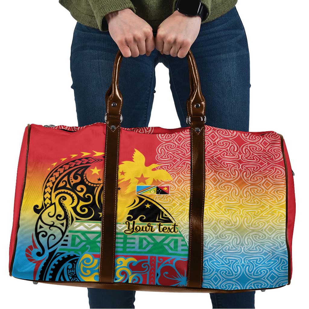 Personalised Torba PNG Day Travel Bag Oro Tapa Pattern - Polynesian Pride
