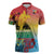 Personalised Torba PNG Day Zipper Polo Shirt Oro Tapa Pattern - Polynesian Pride