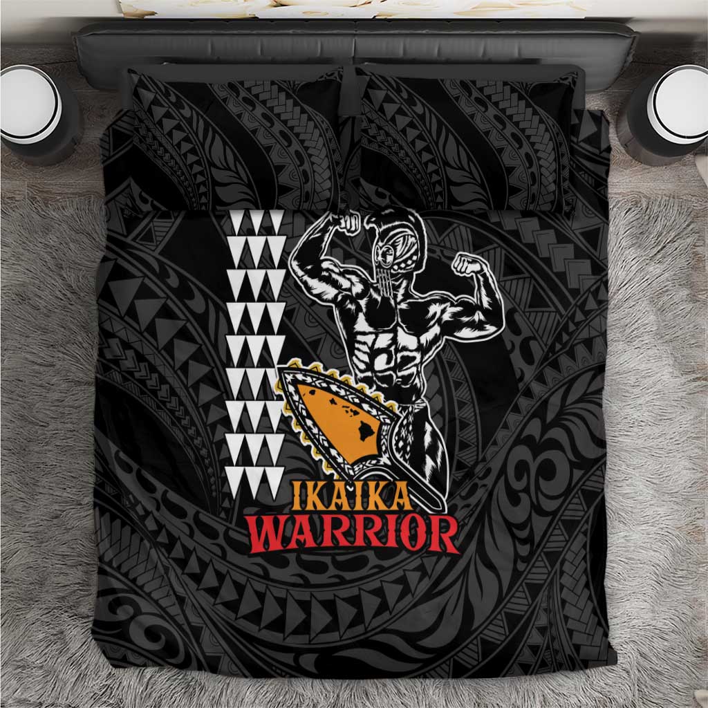 Aloha Spirit Ikaika Warrior Helmet Bedding Set LT9 Black - Polynesian Pride