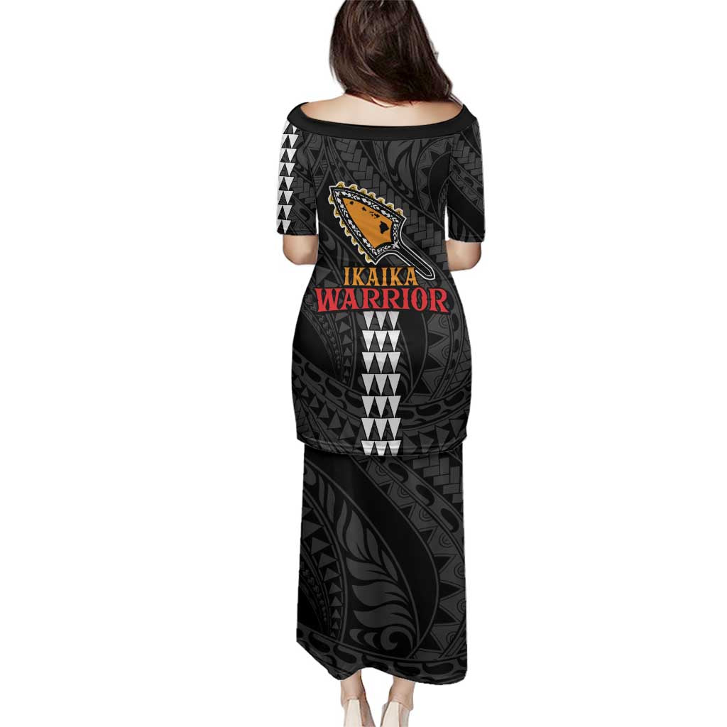 Aloha Spirit Ikaika Warrior Helmet Family Matching Puletasi and Hawaiian Shirt