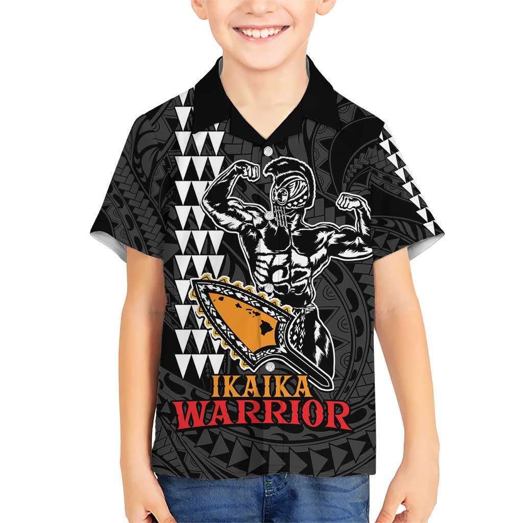 Aloha Spirit Ikaika Warrior Helmet Kid Hawaiian Shirt
