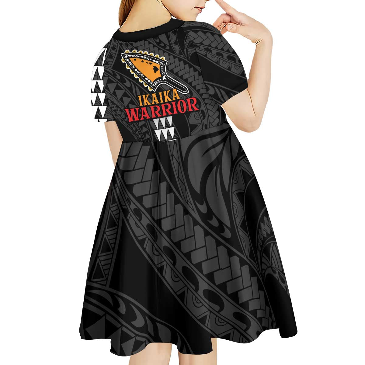 Aloha Spirit Ikaika Warrior Helmet Kid Short Sleeve Dress