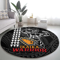 Aloha Spirit Ikaika Warrior Helmet Round Carpet LT9 - Polynesian Pride