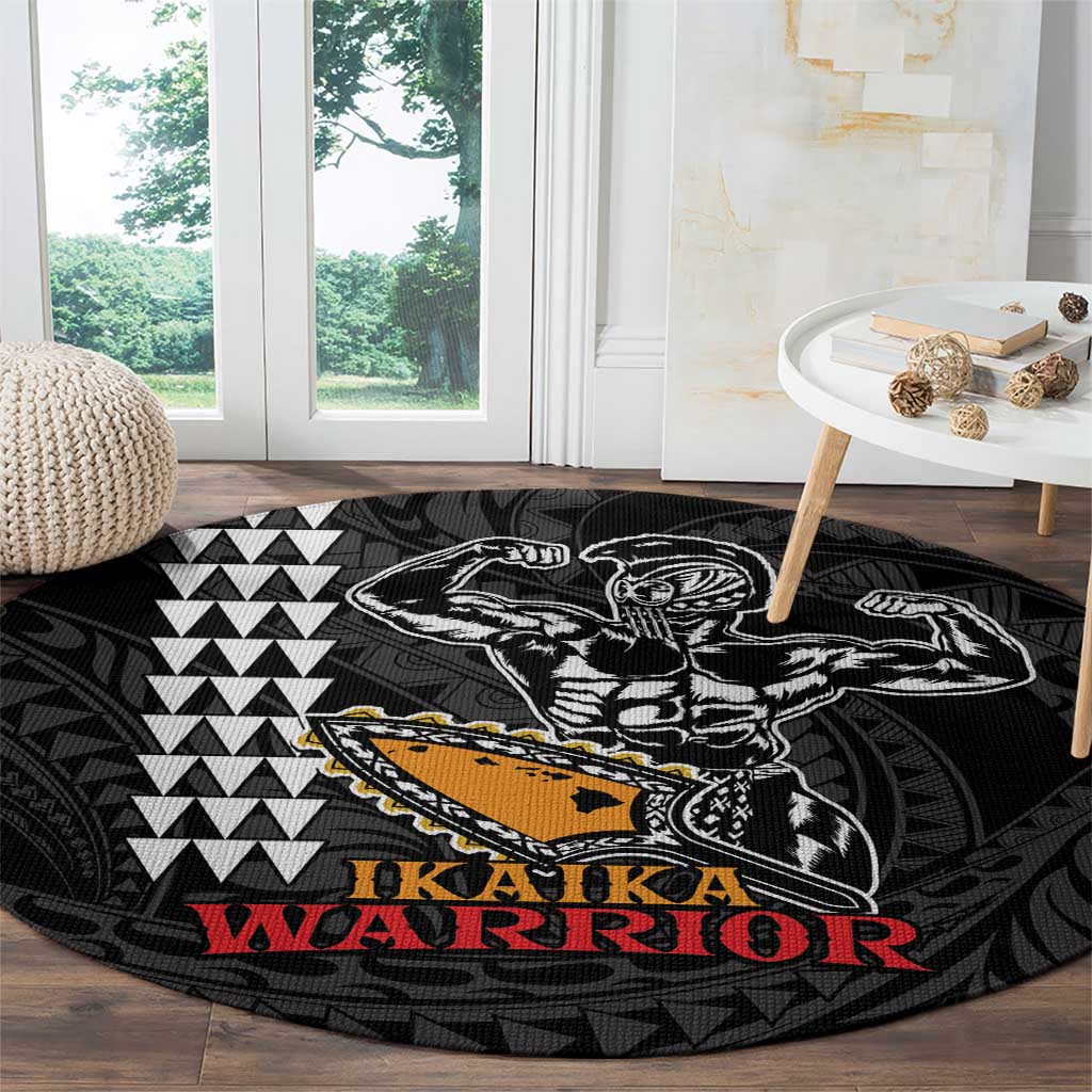 Aloha Spirit Ikaika Warrior Helmet Round Carpet LT9 - Polynesian Pride