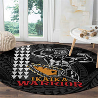 Aloha Spirit Ikaika Warrior Helmet Round Carpet LT9 - Polynesian Pride