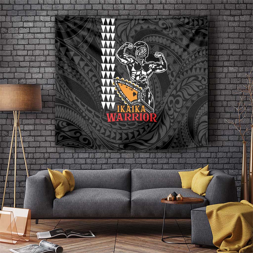 Aloha Spirit Ikaika Warrior Helmet Tapestry LT9 Black - Polynesian Pride