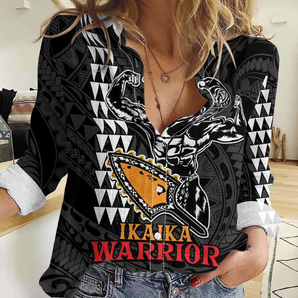 Aloha Spirit Ikaika Warrior Helmet Women Casual Shirt