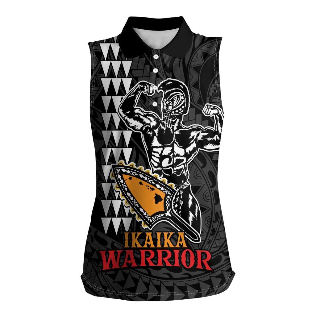 Aloha Spirit Ikaika Warrior Helmet Women Sleeveless Polo Shirt