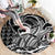Koa Ikaika Warrior Helmet with Shark Round Carpet Black Kakau Style