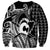 Koa Ikaika Warrior Helmet with Shark Sweatshirt Black Kakau Style