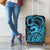 Koa Ikaika Warrior Helmet with Shark Luggage Cover Blue Kakau Style