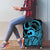 Koa Ikaika Warrior Helmet with Shark Luggage Cover Blue Kakau Style