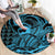 Koa Ikaika Warrior Helmet with Shark Round Carpet Blue Kakau Style