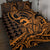 Koa Ikaika Warrior Helmet with Shark Quilt Bed Set Gold Kakau Style
