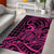 Koa Ikaika Warrior Helmet with Shark Area Rug Pink Kakau Style