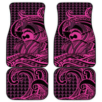 Koa Ikaika Warrior Helmet with Shark Car Mats Pink Kakau Style