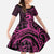 Koa Ikaika Warrior Helmet with Shark Family Matching Summer Maxi Dress and Hawaiian Shirt Pink Kakau Style