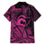 Koa Ikaika Warrior Helmet with Shark Family Matching Summer Maxi Dress and Hawaiian Shirt Pink Kakau Style