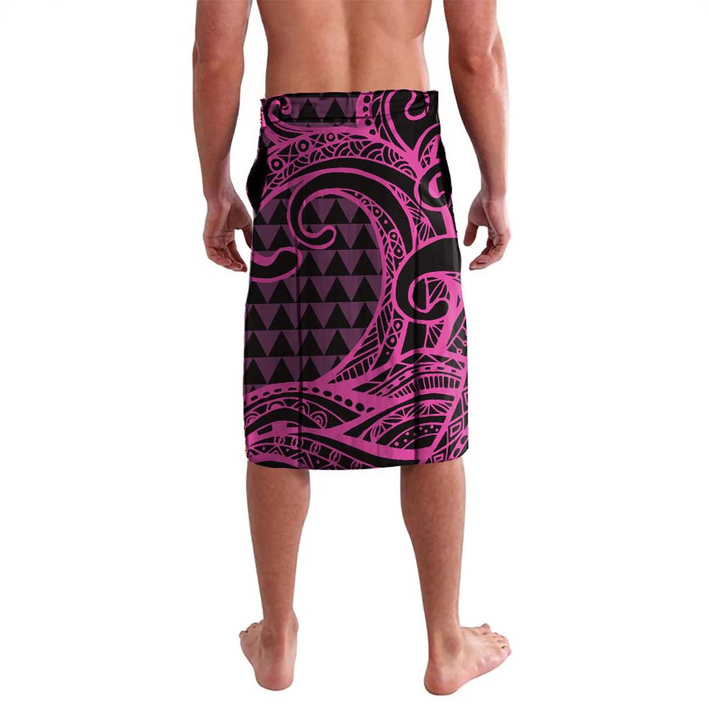 Koa Ikaika Warrior Helmet with Shark Lavalava Pink Kakau Style