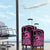 Koa Ikaika Warrior Helmet with Shark Luggage Cover Pink Kakau Style