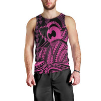 Koa Ikaika Warrior Helmet with Shark Men Tank Top Pink Kakau Style