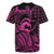 Koa Ikaika Warrior Helmet with Shark Rugby Jersey Pink Kakau Style