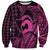 Koa Ikaika Warrior Helmet with Shark Sweatshirt Pink Kakau Style