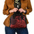 Koa Ikaika Warrior Helmet with Shark Shoulder Handbag Red Kakau Style
