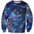 North Island Kokako and South Island Kokako Sweatshirt New Zealand Native Bird with Galaxy Vibe