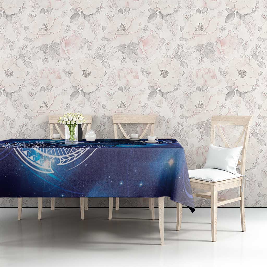 North Island Kokako and South Island Kokako Tablecloth New Zealand Native Bird with Galaxy Vibe